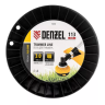 Леска для триммера зубчатый квадрат, 3,0мм х 113м, на DIN катушке FLEX CORD// Denzel 96806 купить в Ханты-Мансийске