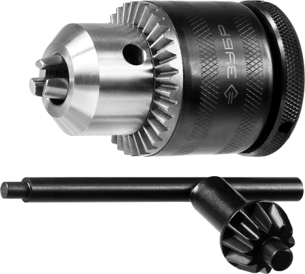 Патрон ЗУБР &quot;ЭКСПЕРТ&quot; цельнометаллический для дрели, с ключом, фиксатор, 13мм, 1/2&quot; 29082-13-1/2_z01 купить в Ханты-Мансийске