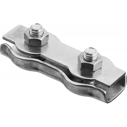 Зажим троса ЗУБР &quot;МАСТЕР&quot; двойной, оцинкованный, 3мм, 2 шт 304446-03 купить в Ханты-Мансийске