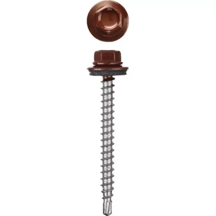 Саморезы СКД кровельные, RAL 3005 темно-красный, 70 х 4.8 мм, 800 шт, для деревянной обрешетки, STAYER 30300-48-070-3005 купить в Ханты-Мансийске