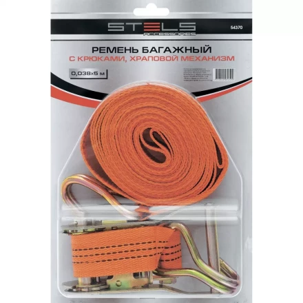 Ремень багажный с крюками 0.038x10 м храповый механизм STELS 54378 купить в Ханты-Мансийске