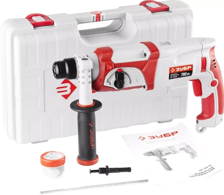 Перфоратор ЗУБР SDS-plus, реверс, 3 Дж, 0-1100 об/мин, 0-4500 уд/мин, 780Вт, кейс ЗП-780ЭК купить в Ханты-Мансийске