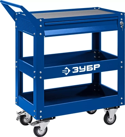 ЗУБР 820 х 405 х 955 мм, инструментальная тележка с выдвижным ящиком + 2 полки, Профессионал (38914) купить в Ханты-Мансийске