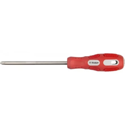 Отвертка ЗУБР &quot;ПРОФИ&quot; хромованадиевая сталь, двухкомпонентная рукоятка, магнит наконечник, PH3x150мм 25232-3-150_z01 купить в Ханты-Мансийске