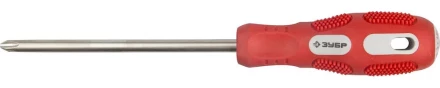 Отвертка ЗУБР &quot;ПРОФИ&quot; хромованадиевая сталь, двухкомпонентная рукоятка, магнит наконечник, PH3x150мм 25232-3-150_z01 купить в Ханты-Мансийске