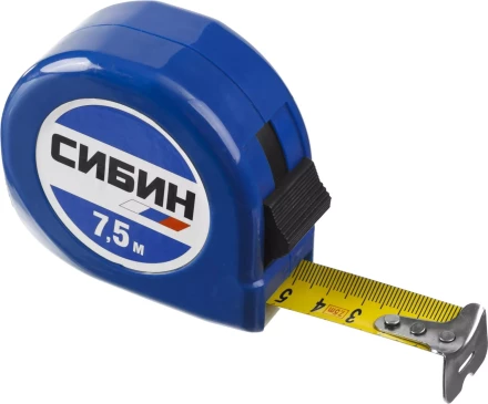 Рулетка СИБИН, пластиковый корпус, 7,5м/25мм 34020-08-25 купить в Ханты-Мансийске