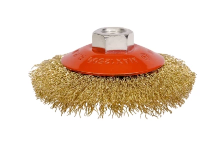 Щетка для УШМ М14/100 мм выгнутая сталь прямая VMX 511725 купить в Ханты-Мансийске