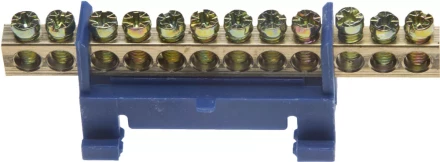 Шина СВЕТОЗАР нулевая на изоляторе типа "Стойка"макс. ток 100А, 5,2мм, 12 полюсов 49806-12 купить в Ханты-Мансийске
