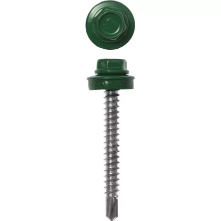 Саморезы ЗУБР окраш., RAL 6002 зелен. лист, для крепл. кров. матер. к дерев. обреш., 4.8x38мм, 300шт 4-300315-48-038-6002 купить в Ханты-Мансийске