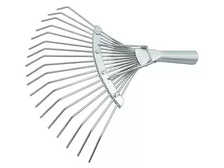 Грабли веерные 18 зубьев без черенка оцинкованные круглый зуб  СИБРТЕХ Россия 61780 купить в Ханты-Мансийске