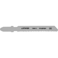 Полотна STAYER "STANDARD", T119B, для эл.лобзиков, HCS, по дереву, фанере, пластмассе, EU хвостовик, 50/2мм, 2шт 159481-2