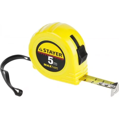 Рулетка STAYER "МASTER" "MaxTape", пластиковый корпус, 5м/19мм 34014-05-19