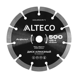 Диск алмазный по асфальту ALTECO 500x25.4x3.6 мм 66488