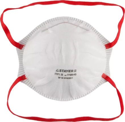 Полумаска фильтрующая STAYER &quot;PROFI&quot; коническая, многослойная, класс защиты FFP1, 5шт 11109-H5 купить в Ханты-Мансийске
