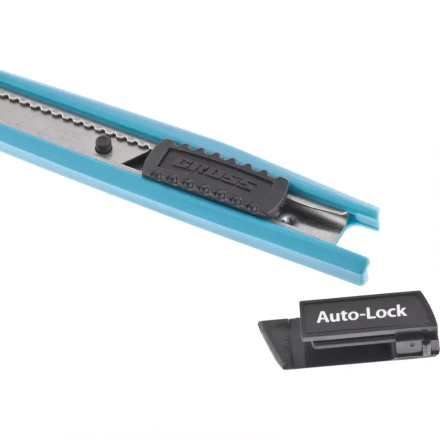 Нож 145 мм корпус ABS-пластик выдв. сегм. лезвие 9 мм SK-5 метал. направляющая GROSS 78895 купить в Ханты-Мансийске