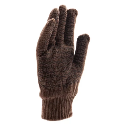 Перчатки трикотажные, двойные, полушерстяные, с ПВХ покрытием, Россия, Сибртех 68634 купить в Ханты-Мансийске