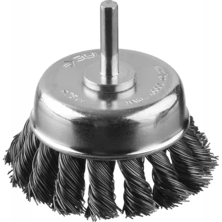 ЗУБР &quot;ПРОФЕССИОНАЛ&quot;. Щетка чашечная для дрели, жгутированная стальная проволока 0,5мм, 75мм 35255-075_z02 купить в Ханты-Мансийске