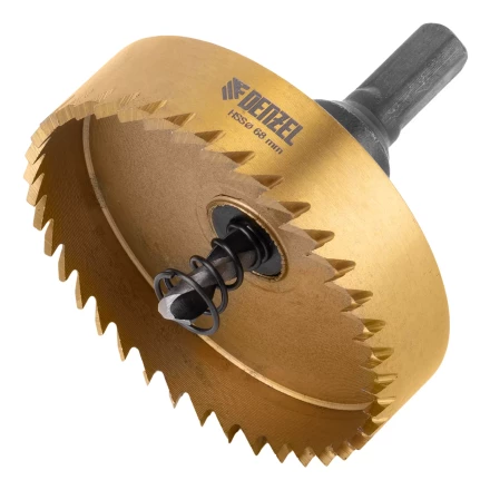 Коронка по металлу HSS, 68 мм, нитридтитановое покрытие Denzel 724122 купить в Ханты-Мансийске