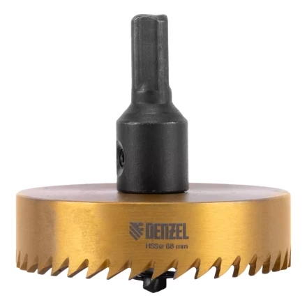 Коронка по металлу HSS, 68 мм, нитридтитановое покрытие Denzel 724122 купить в Ханты-Мансийске