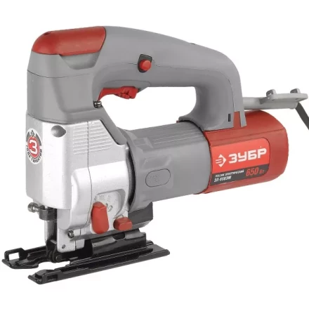 Лобзик ЗУБР, 3-х позиционный маятниковый ход, EU-хвостовик, сталь-10мм/дерево-60мм, 0-3100ходов/мин, 650Вт ЗЛ-650ЭМ купить в Ханты-Мансийске