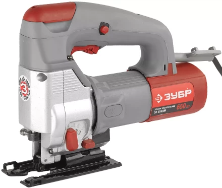 Лобзик ЗУБР, 3-х позиционный маятниковый ход, EU-хвостовик, сталь-10мм/дерево-60мм, 0-3100ходов/мин, 650Вт ЗЛ-650ЭМ купить в Ханты-Мансийске