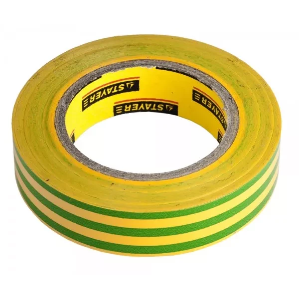 Изолента, STAYER Profi 12292-S-15-10, ПВХ, на карточке, 15 мм х 10 м х 0,18мм, желто-зеленая 12292-S-15-10 купить в Ханты-Мансийске