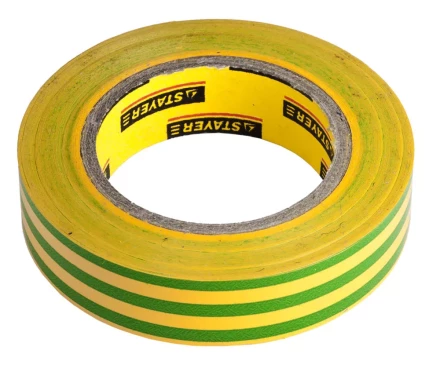 Изолента, STAYER Profi 12292-S-15-10, ПВХ, на карточке, 15 мм х 10 м х 0,18мм, желто-зеленая 12292-S-15-10 купить в Ханты-Мансийске