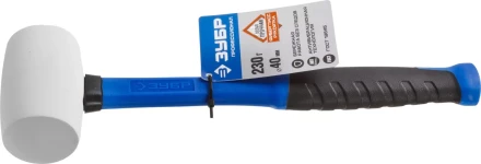 Киянка ЗУБР &quot;ПРОФЕССИОНАЛ&quot; резиновая белая, с фиберглассовой ручкой, 230г 20531-230_z02 купить в Ханты-Мансийске