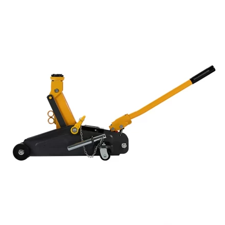 Домкрат гидравлический подкатной с фиксатором, 2 т, 130-330 мм Denzel 51153 купить в Ханты-Мансийске