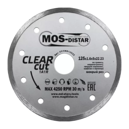 Алмазный отрезной диск 1A1R CLEAR CUT (Чистый рез) (5 mm) MOS-DISTAR 150*1,8*5*22,23 mm купить в Ханты-Мансийске