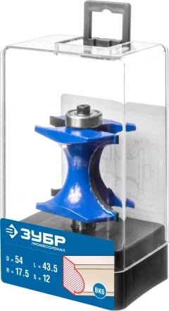 ЗУБР 54 x 51 мм, радиус 12.7 мм, фреза полустержневая с подшипником, Профессионал (28722-54) купить в Ханты-Мансийске