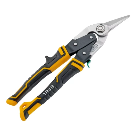 Ножницы по металлу Denzel 78371, 270 мм, прямой и правый рез, сталь-СrMo, трехкомпонентные рукоятки купить в Ханты-Мансийске