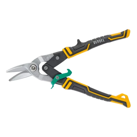 Ножницы по металлу Denzel 78371, 270 мм, прямой и правый рез, сталь-СrMo, трехкомпонентные рукоятки купить в Ханты-Мансийске