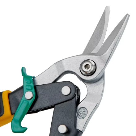 Ножницы по металлу Denzel 78371, 270 мм, прямой и правый рез, сталь-СrMo, трехкомпонентные рукоятки купить в Ханты-Мансийске