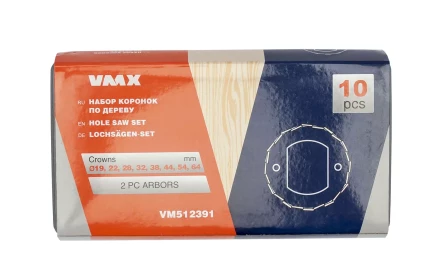 Набор коронок по дереву 10 пред. VMX 512391 купить в Ханты-Мансийске