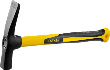 Молоток-кирочка КАМЕНЩИКА Fiberglass 600г с фиберглассовой рукояткой, STAYER Professional 20161 20161 купить в Ханты-Мансийске
