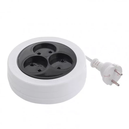 Удлинитель электрический бытовой рулетка 1,7 м 3 розетки 6 А тип УХ-6 Россия Сибртех 95902 купить в Ханты-Мансийске