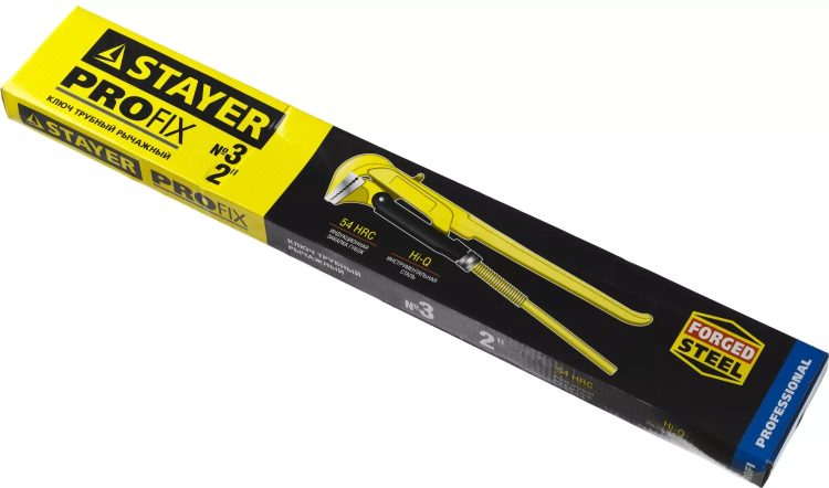 Ключ трубный STAYER "PROFI" рычажный, кованый, прямые губки, № 3, 2" 27311-3 купить в Ханты-Мансийске