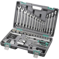 Набор инструментов, 1/2", 1/4", CrV, пластиковый кейс 88 предм STELS 14109