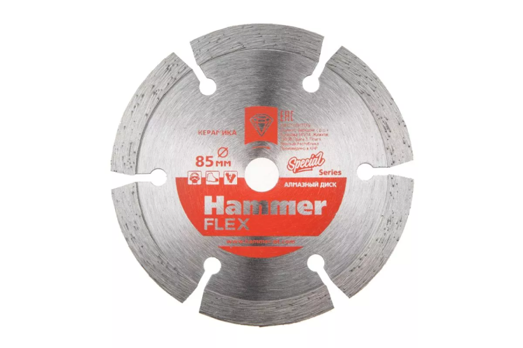 Круг алмазный HAMMER 206-236  Ф10х85мм сегментый по кирпичу купить в Ханты-Мансийске