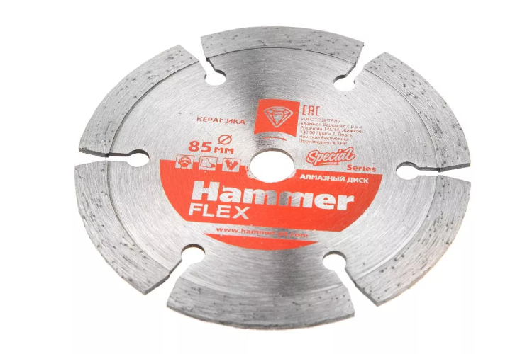 Круг алмазный HAMMER 206-236  Ф10х85мм сегментый по кирпичу купить в Ханты-Мансийске