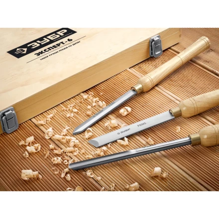 ЗУБР Эксперт-6, 6 предм., набор ручных резцов по дереву, Профессионал (18370) купить в Ханты-Мансийске