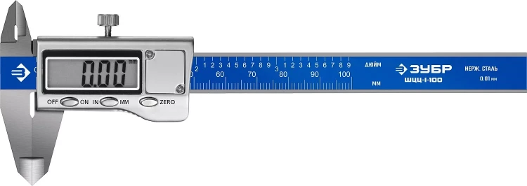 ЗУБР ШЦЦ-I-100-0.01, 100 мм, электронный штангенциркуль, Профессионал (34463-100) купить в Ханты-Мансийске