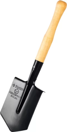 ЗУБР ПРОФИ-5С, 150х185х510мм, полотно рессорная сталь 1.6мм закалено, дерев. черенок высш. сорт, туристическая лопата, ПРОФЕССИОНАЛ (39458) купить в Ханты-Мансийске