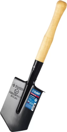 ЗУБР ПРОФИ-5С, 150х185х510мм, полотно рессорная сталь 1.6мм закалено, дерев. черенок высш. сорт, туристическая лопата, ПРОФЕССИОНАЛ (39458) купить в Ханты-Мансийске