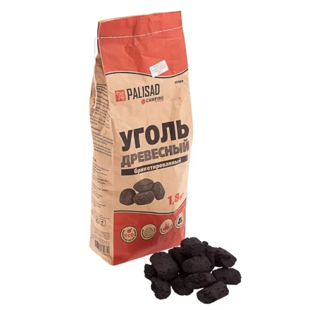 Древесный уголь, брикетированный, 1,8 кг, Camping Palisad 69489 купить в Ханты-Мансийске