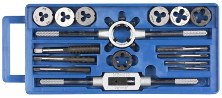 Набор ЗУБР &quot;МАСТЕР&quot; с металлореж. инстр., метчики однопроходные и плашки М3-М12, оснастка - в пластиковом боксе, 16пред. 28122-H16 купить в Ханты-Мансийске