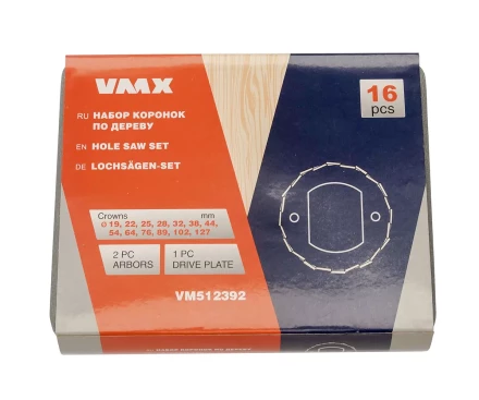 Набор коронок по дереву 16 пред. VMX 512392 купить в Ханты-Мансийске