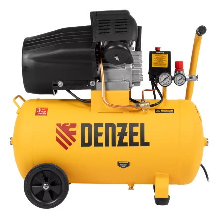 Компрессор воздушный прям. привод Denzel DCV1800/50 58168, 1,8 кВт, 50 литров, 320 л/мин купить в Ханты-Мансийске