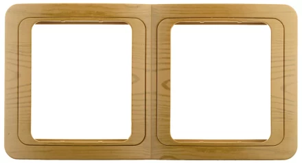 Панель СВЕТОЗАР &quot;ГАММА&quot; накладная, вертикальная, цвет ольха, 2 гнезда SV-54147-A купить в Ханты-Мансийске